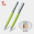 O mais novo logotipo de impressão de caneta de caneta de touch de caneta de caneta de touch de touch de camada de couro de metal PU com caneta